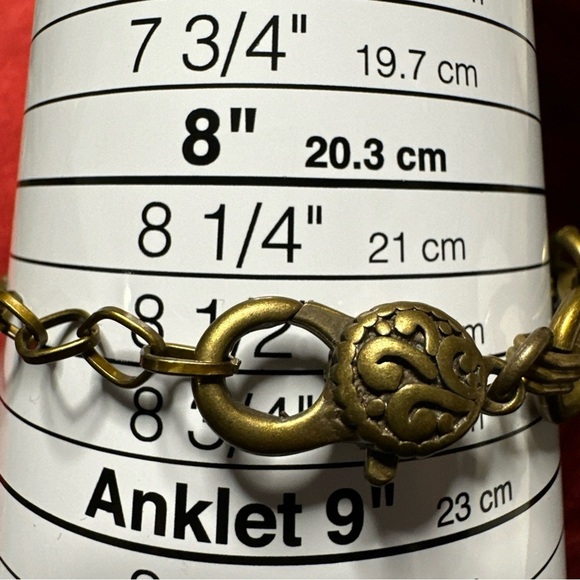 Etruscan Couture Bracelet Matte Antique Gold Tone “St. Anne de Beaupre” Charm - Picture 8 of 15